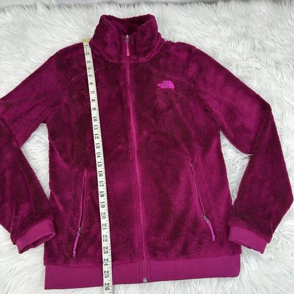 The North Face Women’s Magenta Pink Osito Teddy Full Zip Jacket S/C37 - Picture 11 of 15